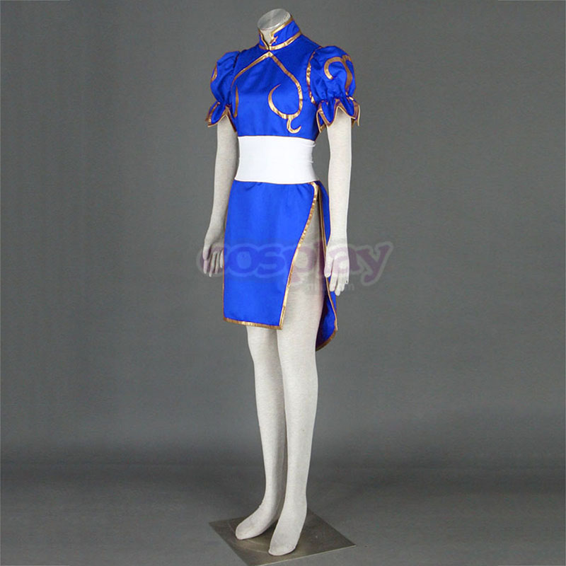 Street Fighter Chun-Li 1 Blue Cosplay Costumes UK