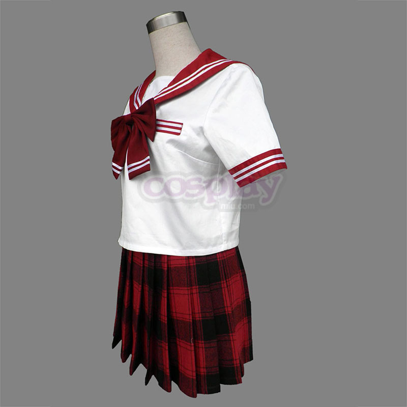 Sailor Uniform 6 Red Grid Cosplay Costumes UK
