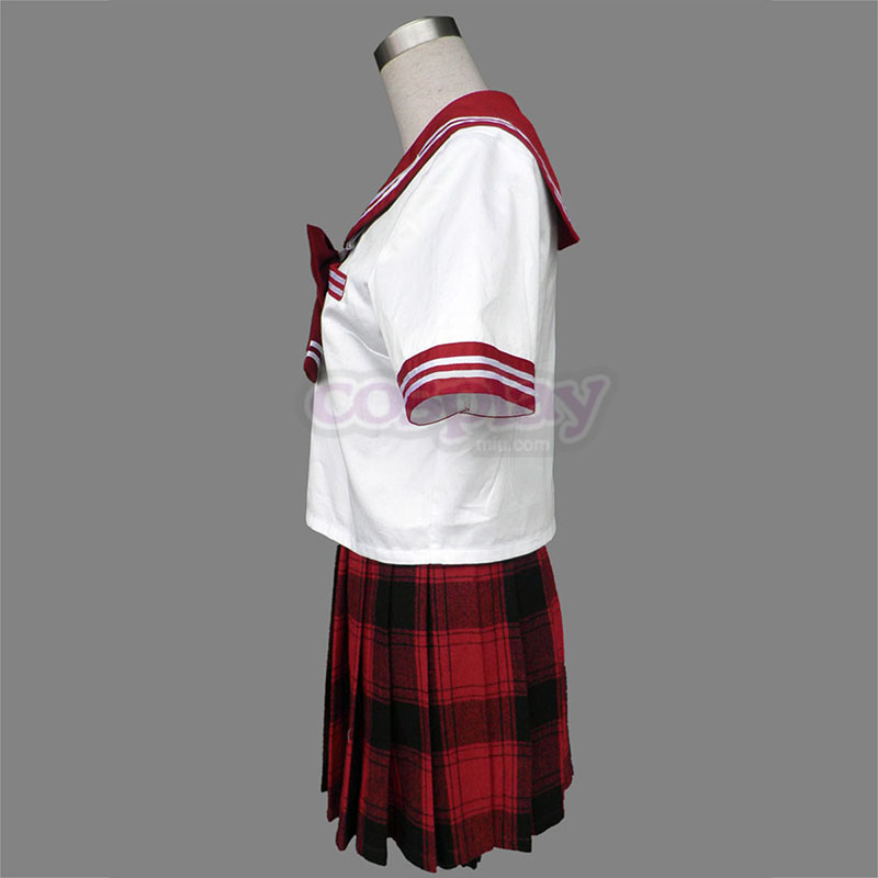 Sailor Uniform 6 Red Grid Cosplay Costumes UK