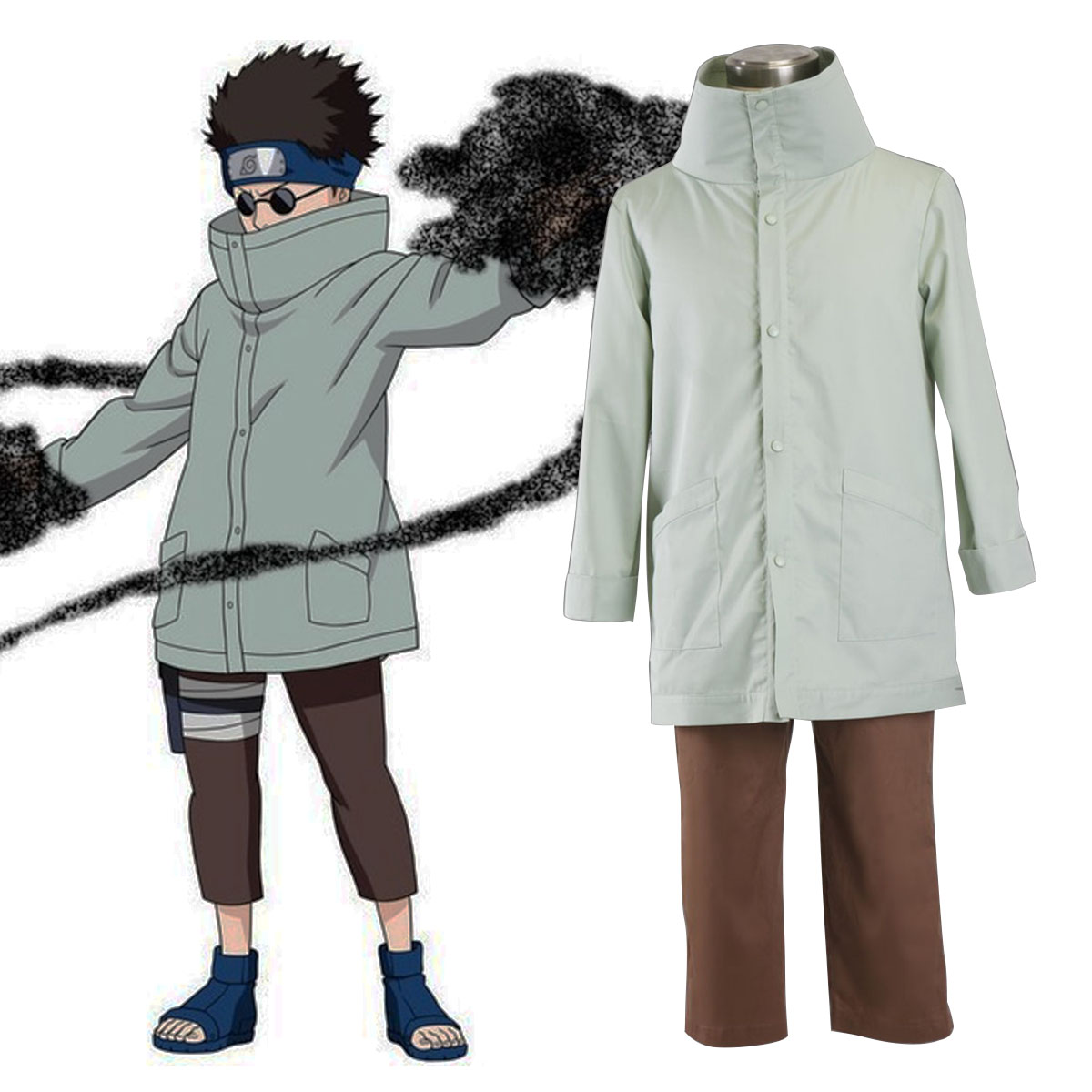 Naruto Aburame Shino 1 Cosplay Costumes UK