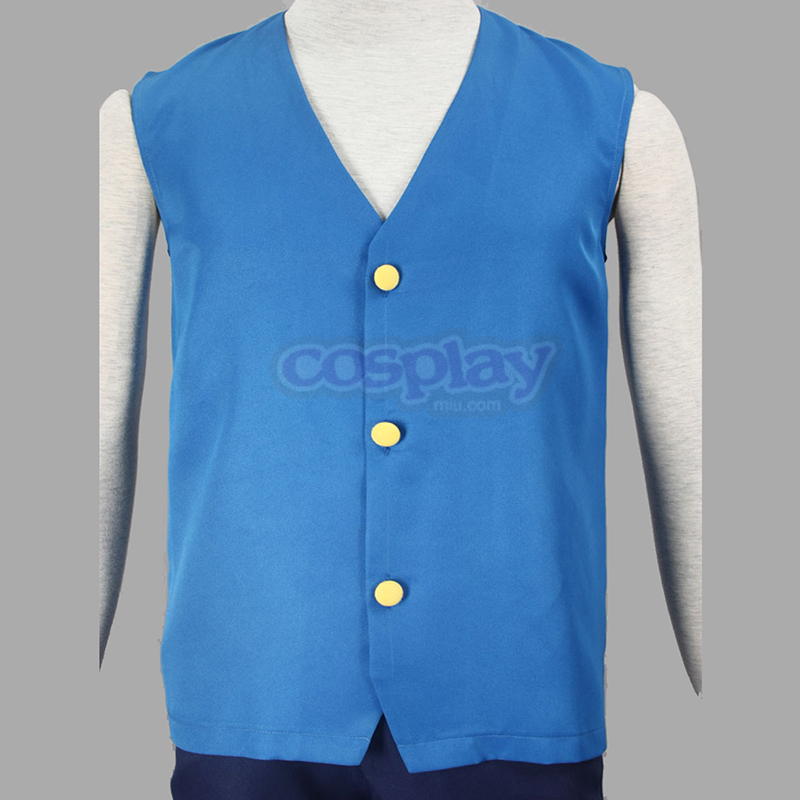 One Piece Monkey D. Luffy 2 Blue Cosplay Costumes UK