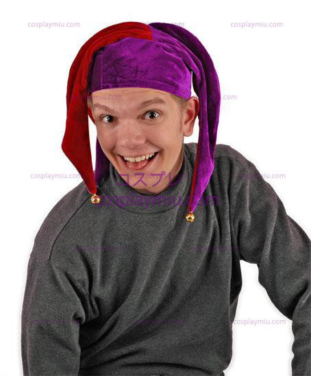 Floppy Jester Red and Purple Adult Hat