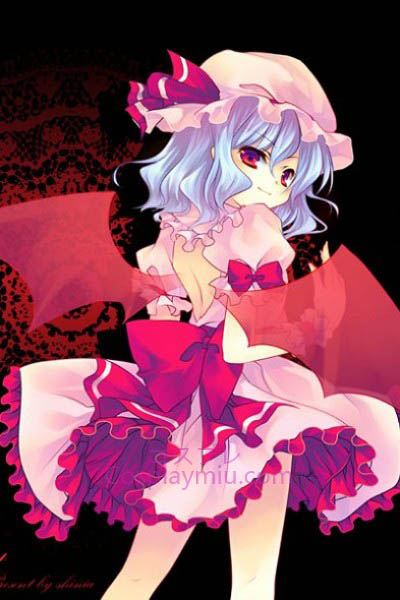 Touhou Project Remilia Scarlet Light Blue Short Cosplay Wig