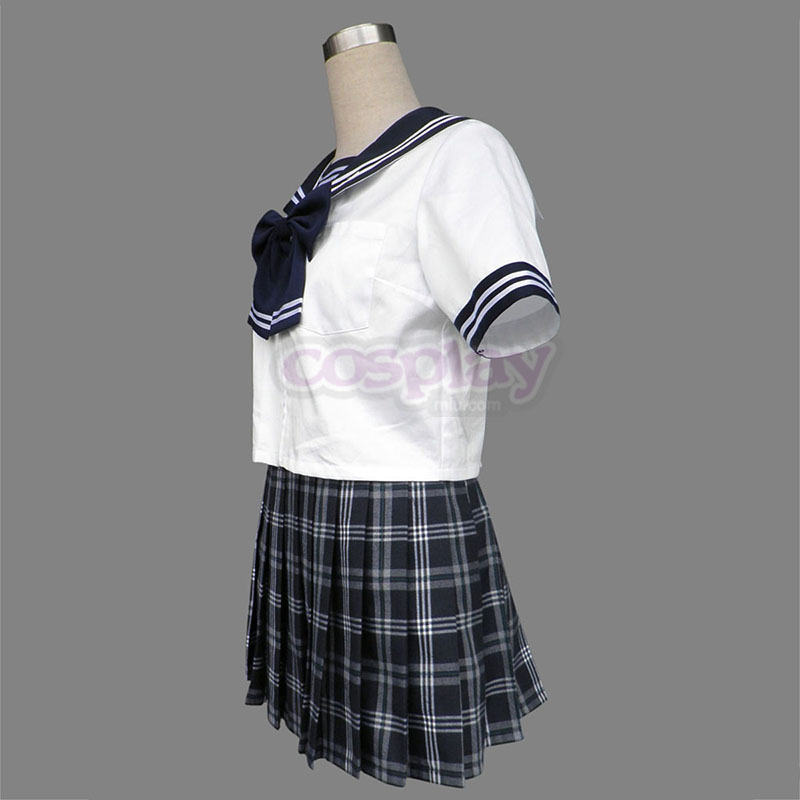 Sailor Uniform 5 Black Grid Cosplay Costumes UK