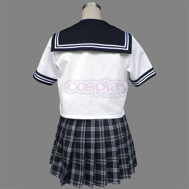 Sailor Uniform 5 Black Grid Cosplay Costumes UK