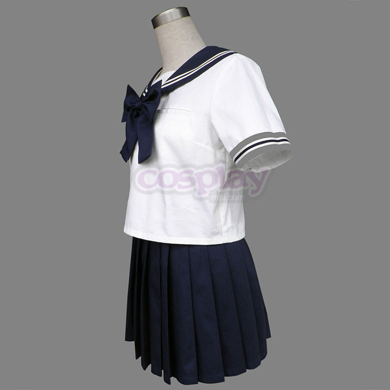 Royal Blue Short Sleeves Sailor Uniform 8 Cosplay Costumes UK