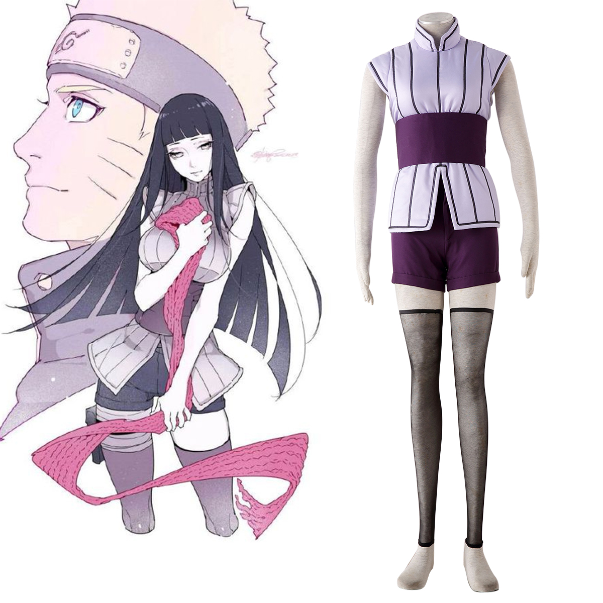 Naruto Hyūga Hinata 4 Cosplay Costumes UK