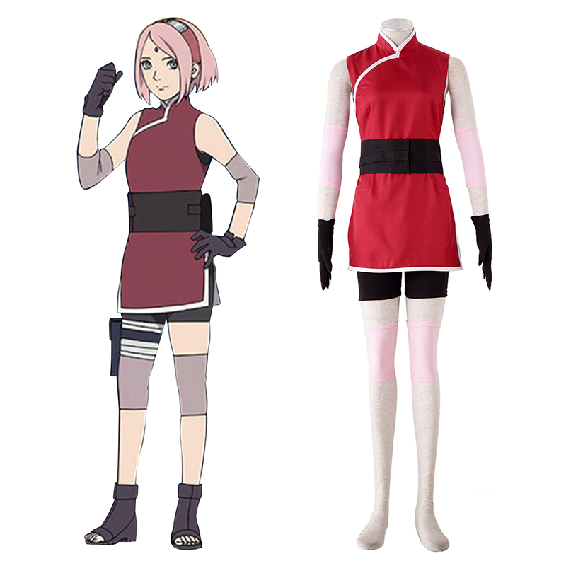 Naruto Sakura Haruno 3 Cosplay Costumes UK