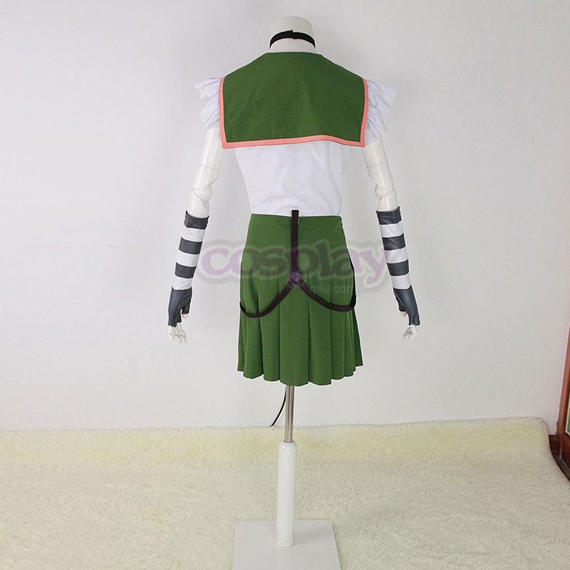 School-Live! Ebisuzawa Kurumi 1 Green Sailor Cosplay Costumes UK
