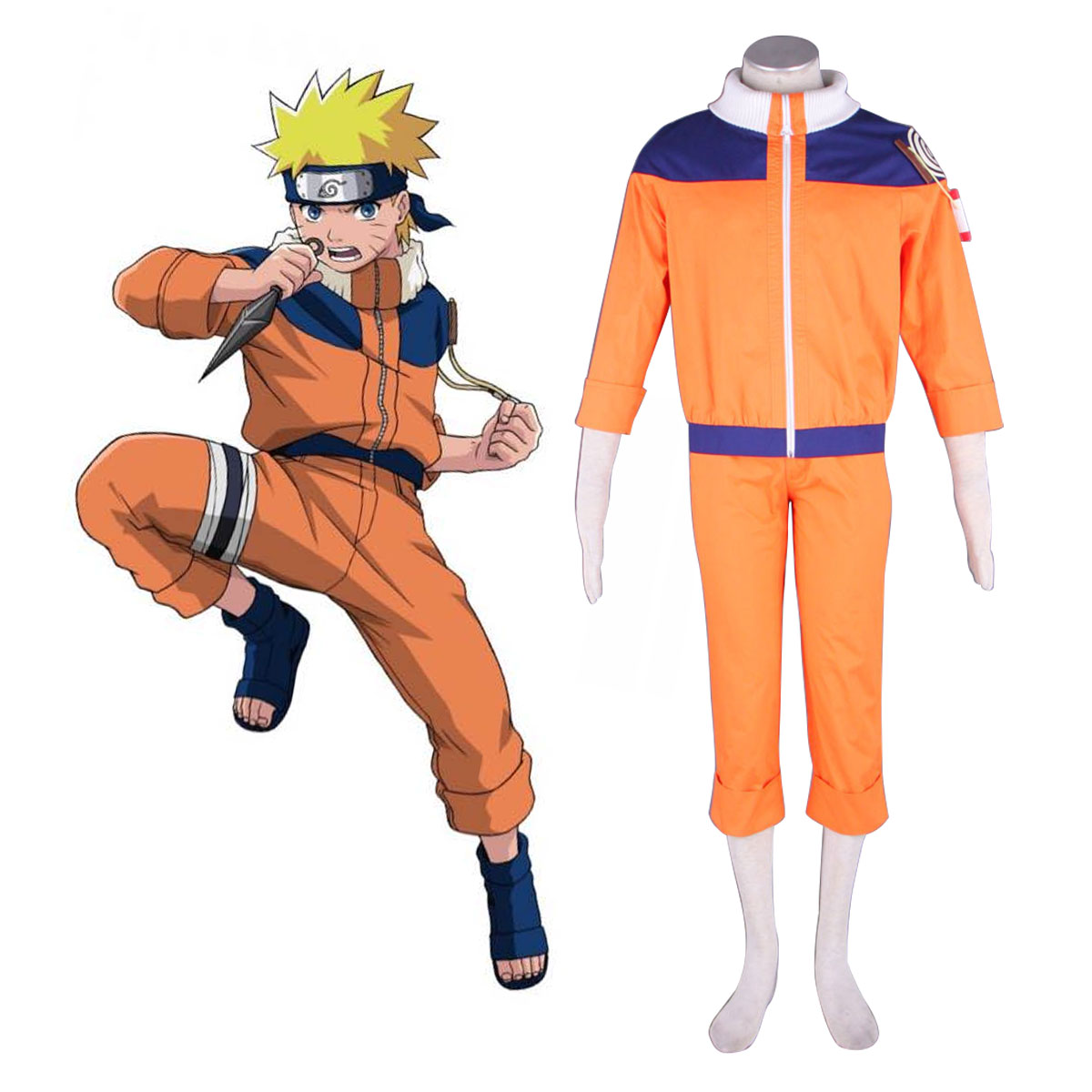 Naruto Uzumaki Naruto 1 Cosplay Costumes UK