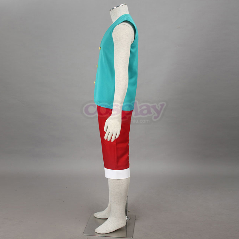 One Piece Monkey D. Luffy 3 Green Cosplay Costumes UK