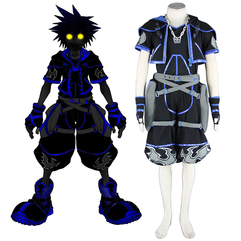Kingdom Hearts Sora 4 Black Cosplay Costumes UK