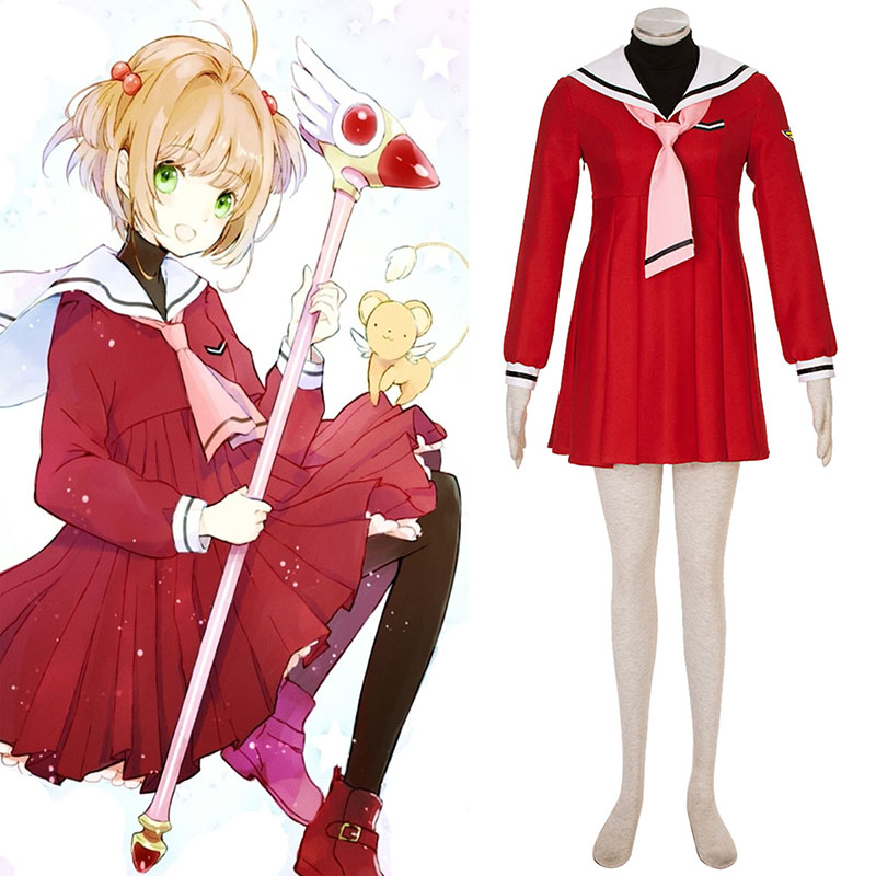 Cardcaptor Sakura Kinomoto Sakura 4 Red Sailor Cosplay Costumes UK