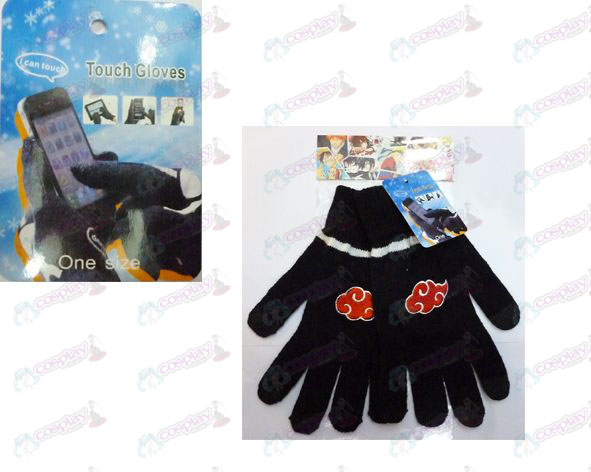 Red Cloud Touch Gloves Naruto logo