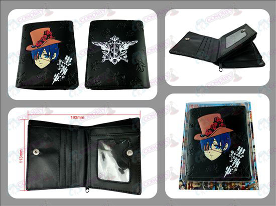 Black Butler Accessories with zipper wallet embossed short paragraph
