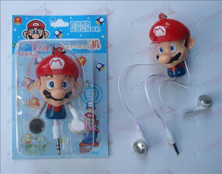 Super Mario Bros Accessories Retractable MP3 Earphone