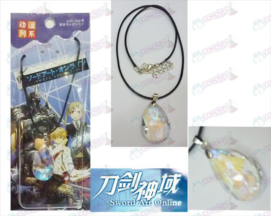 Sword Art Online Accessories Yui White Crystal Heart Necklace