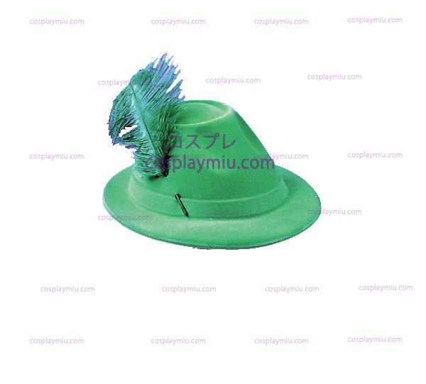 Green Flocked Alpine Hat