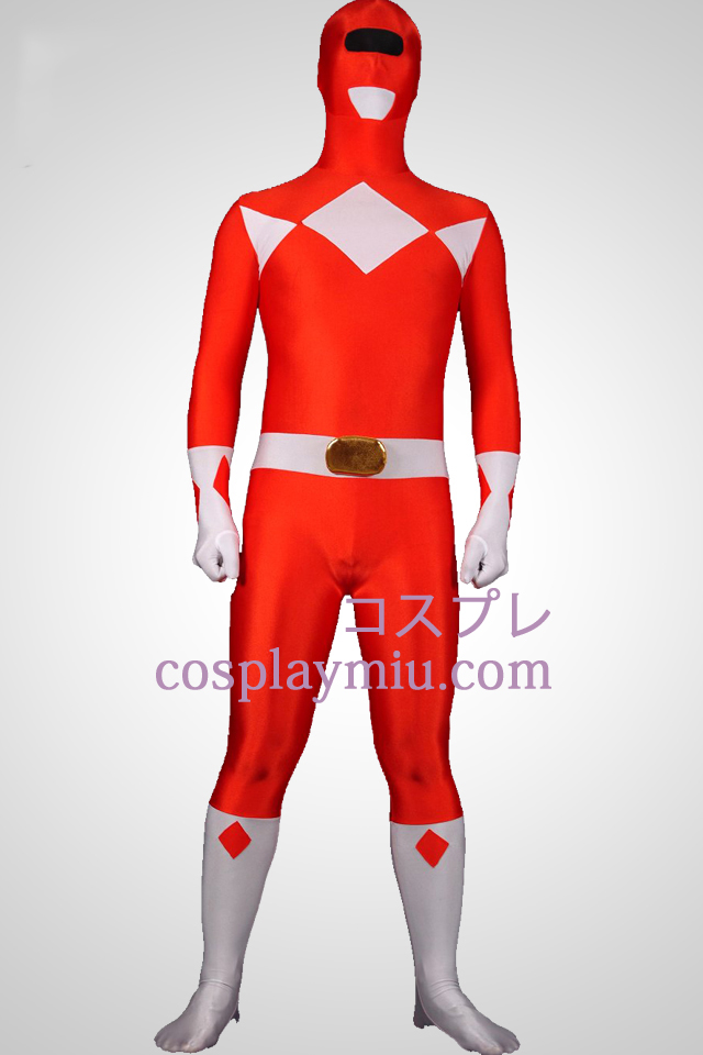 Mighty Red Ranger Lycra Spandex Unisex Zentai Suit