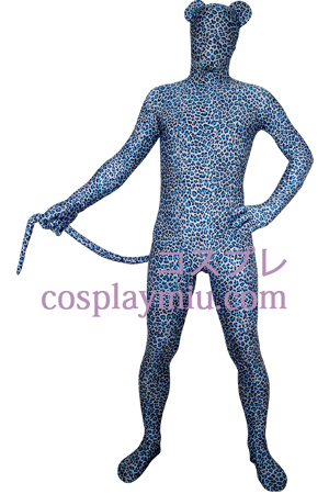 Blue Leopard Lycra Zentai Suit